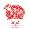 stock-vector--new-year-card-with-red-sheep-vector-illustration-192276386